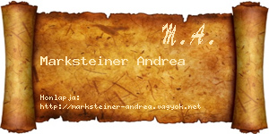Marksteiner Andrea névjegykártya